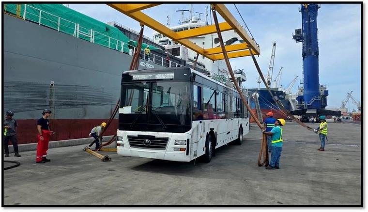 Desde China 107 nuevos autobuses para transporte intermunicipal